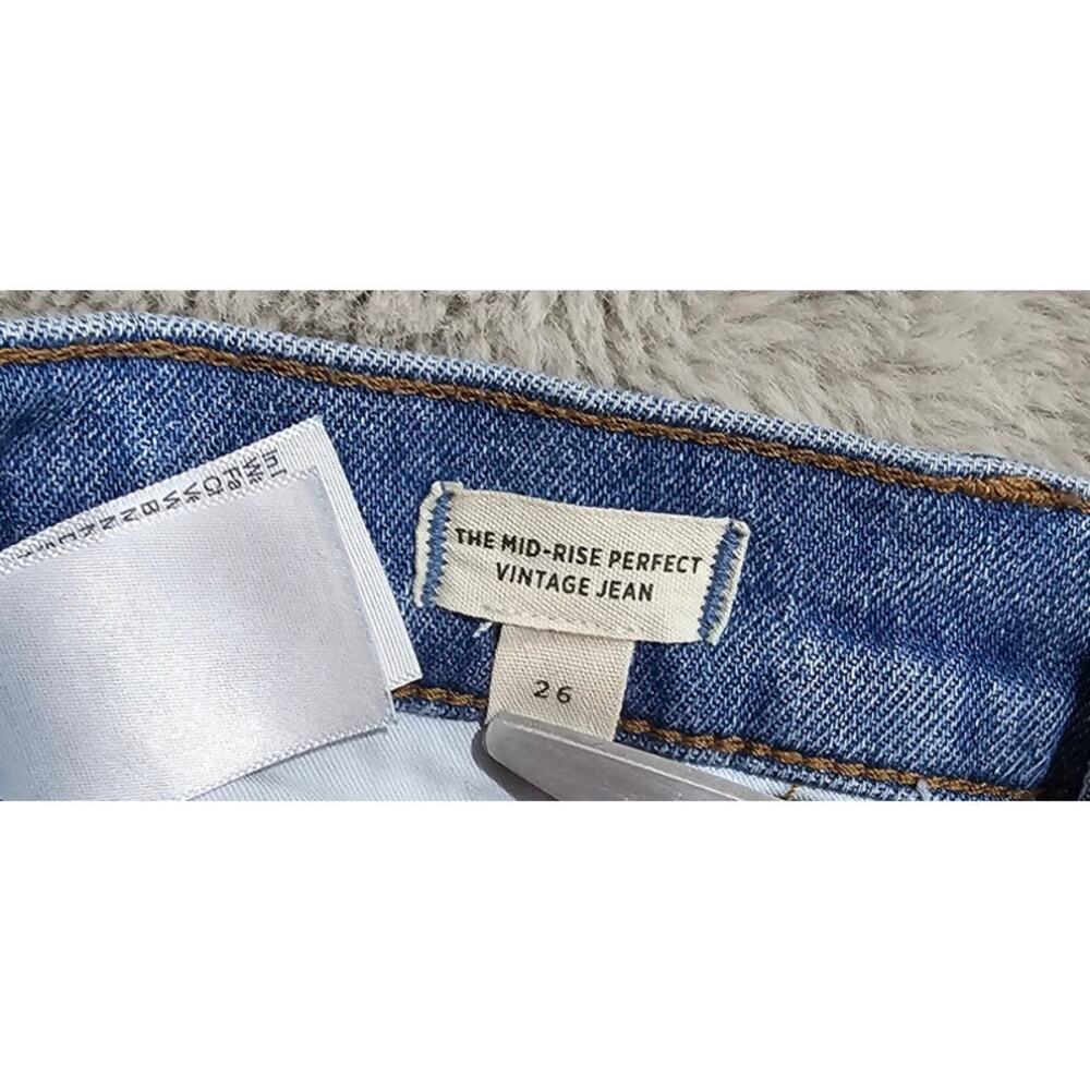 Madewell Jeans The Mid Rise Perfect Vintage Jean Knowland Wash Stretch Sz 26 New - Picture 6 of 12